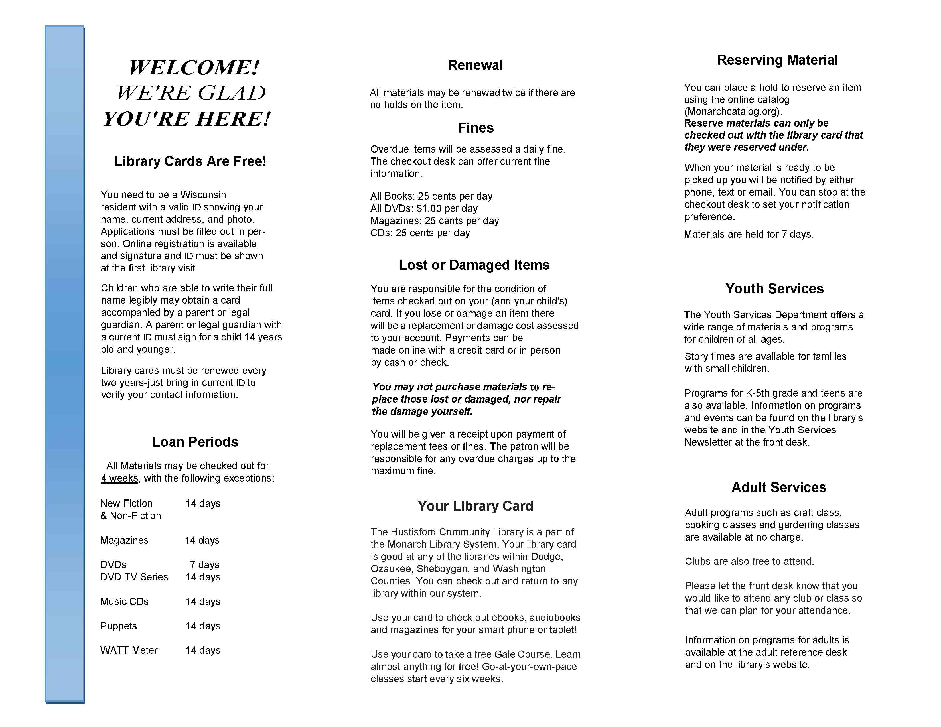 About Us Hustisford Community Library