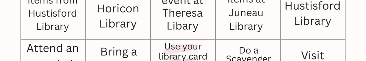 Marsh Area Library BINGO Card